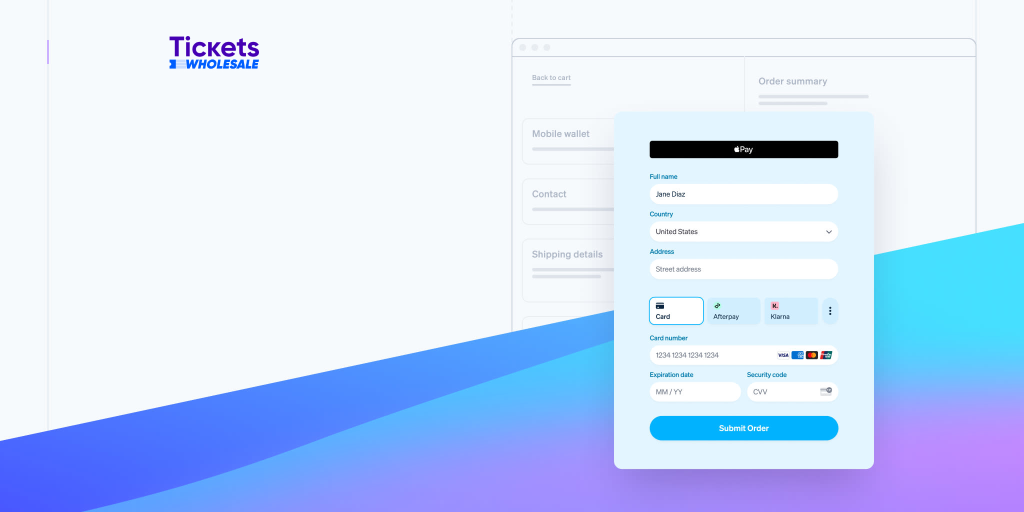 Lightning fast checkout